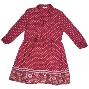 Ckh Clockhouse Floral Printed Long Sleeve Dress Size 38